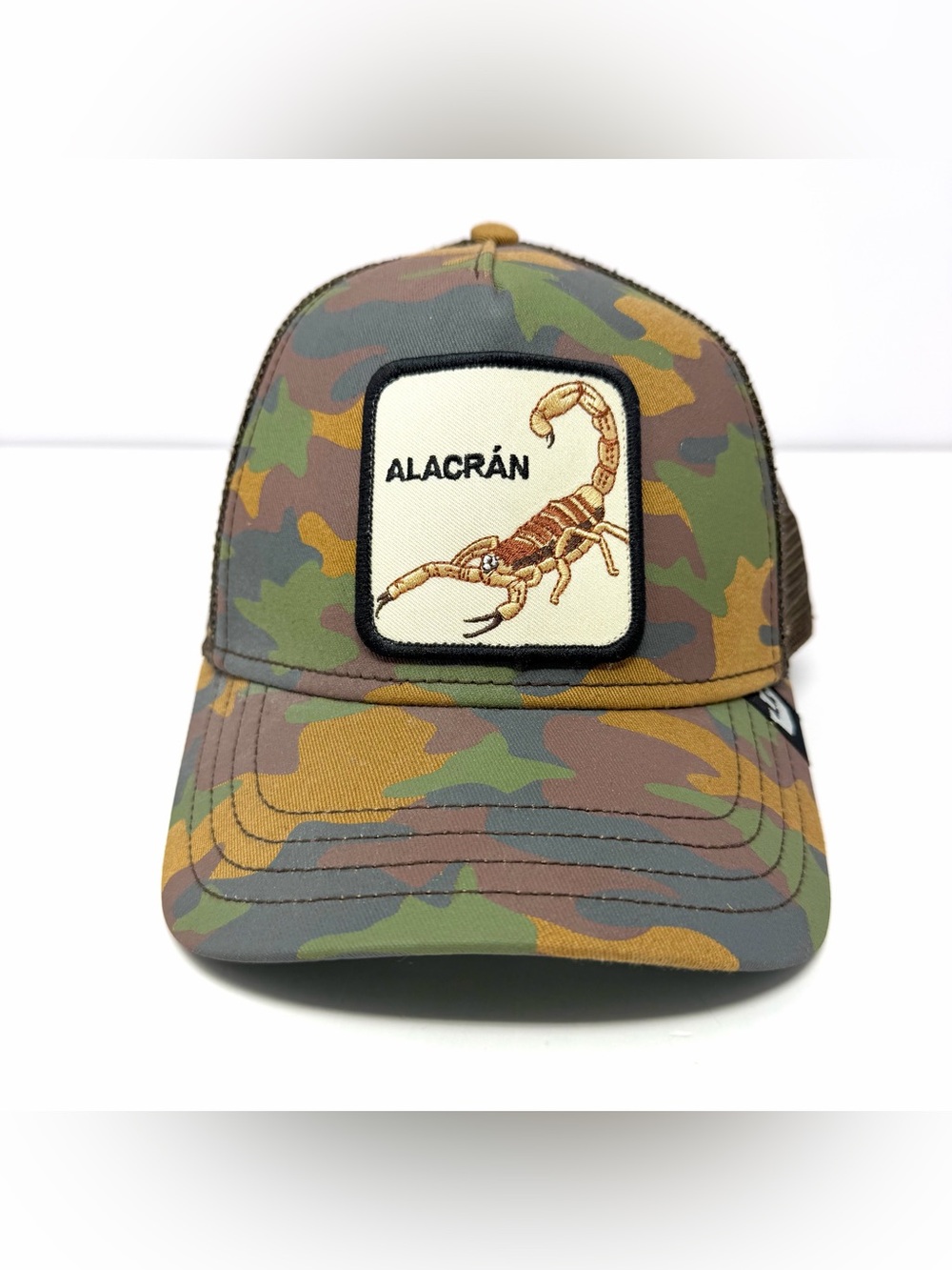 Goorin Bros Alacran Scorpion Patch Mesh Trucker Hat Snapback Cap Camo NEW NWOT